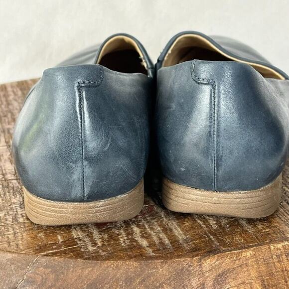 Dansko Shoes Womens 10 Larisa Navy Leather Loafers Lined Lightweight Cushioned - Picture 6 of 12